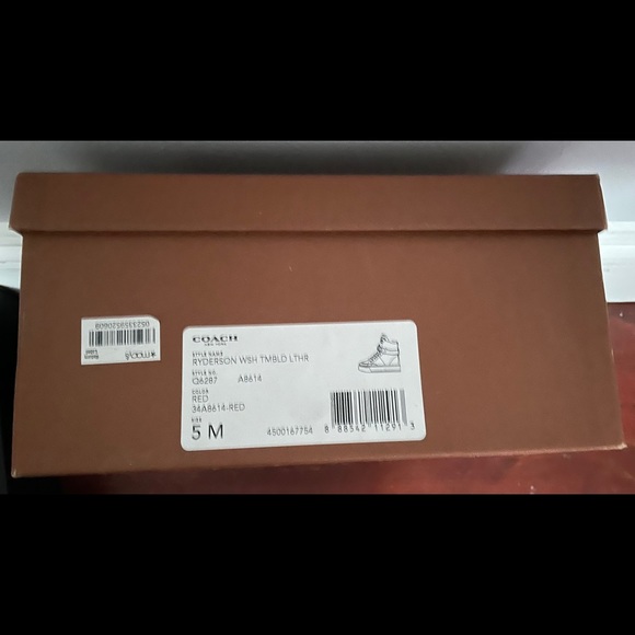 Coach Ryderson Hightop Sneakers in Red - Picture 2 of 7